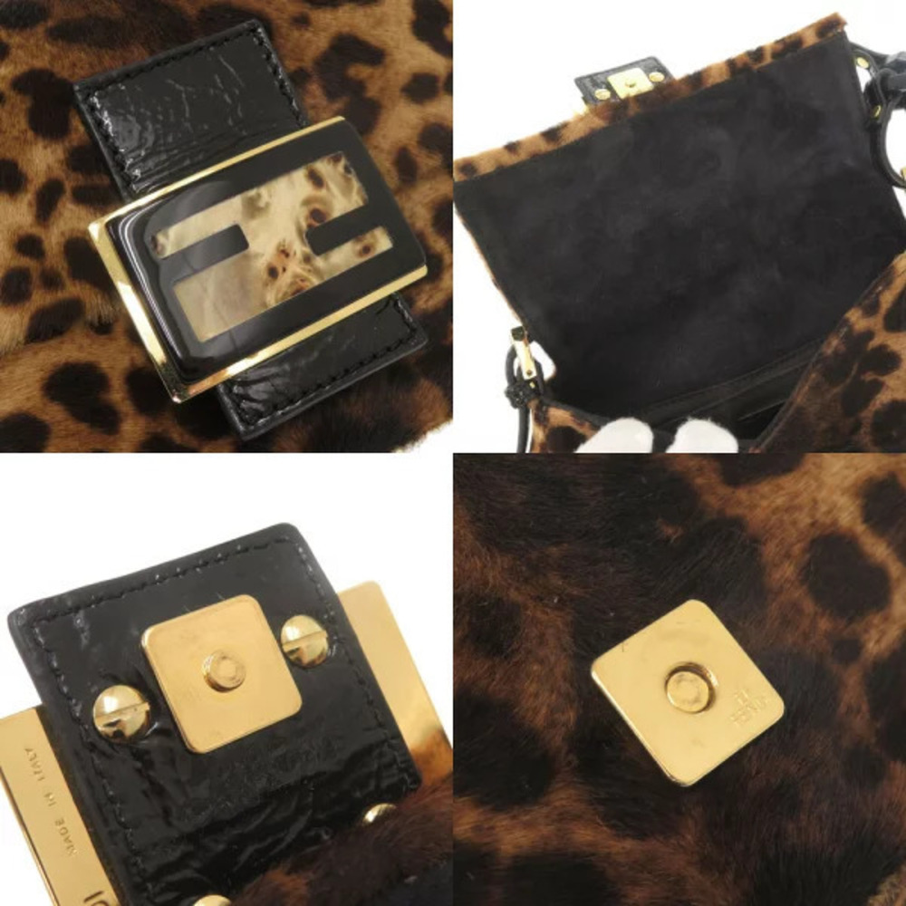 Fendi Mamma Baguette leopard calfskin brown 2way Shoulder Bag - Picture 8 of 10